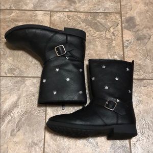 OshKosh, girly black boots with stars, size 13
